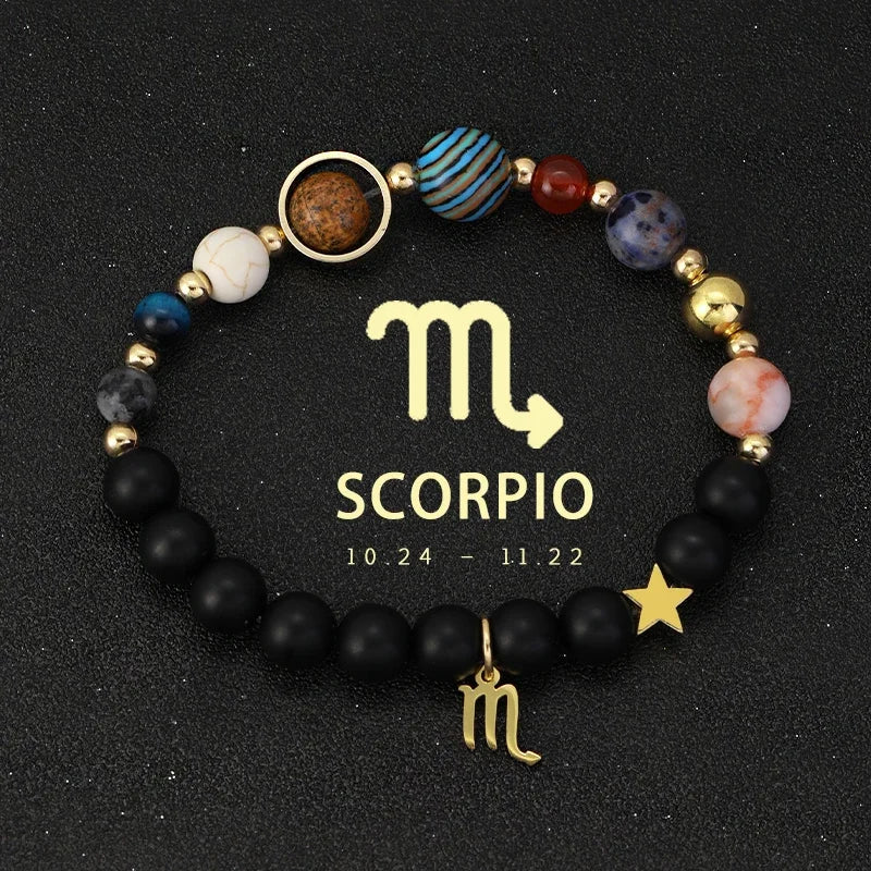 Zodiac Galaxy Stone Bracelets